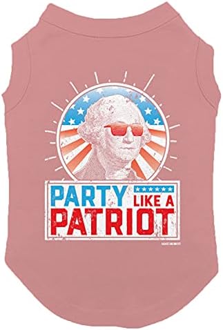 Party Like A Patriot - Тениска за кучета USA Murica (Тъмно синьо, средно)