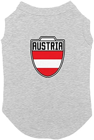 Тениска за кучета Austria - Country Soccer Crest (Светло сив, X-Large)