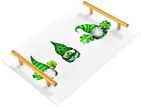 Акрилни Тава Dallonan за Баня, Правоъгълни Зелени Декоративни табли за сервиране под формата на Джуджета в Деня