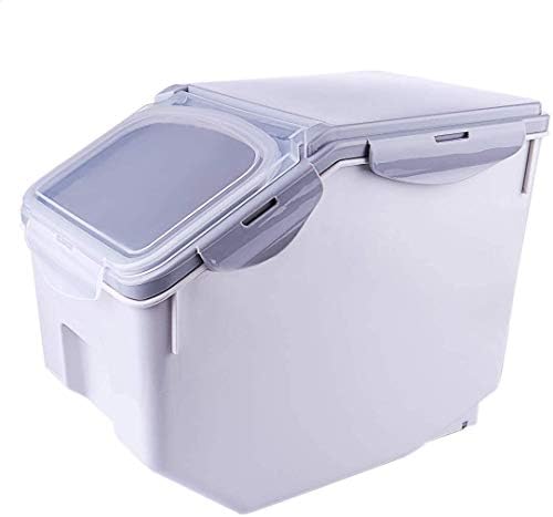 Контейнер за съхранение на ориз с тегло 10 кг, херметически затворени влагат влагоустойчиви кухненски кутии за съхранение,