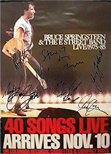Плакат за Концерта на Брус Спрингстийн с Факс Автограф на 40 песни - Музикални Билборд