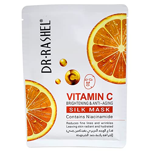 Серия за грижа за кожата Dr Rashel с витамин С, съдържа хиалуронова киселина, антивозрастную эссенцию и колаген (комплект от 5 теми) + 1 бр. копринена маска с витамин C.
