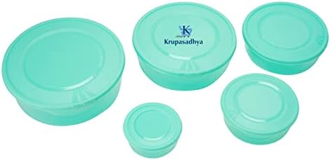 Комплект херметически затворени Пластмасови контейнери за съхранение на пресни продукти Krupasadhya за кухня-хладилник,
