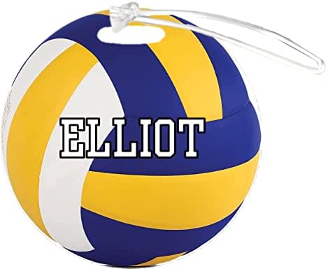 Волейболно етикет Elliot Адаптивни 4-Инчов Подсилена Пластмаса Етикет За Багаж чанта с добавянето на всички номера или името на Всеки отбор
