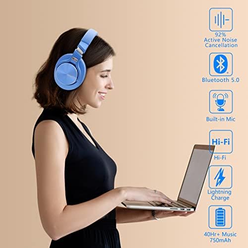 Слушалки Srhythm NC75 Pro с шумопотискане Bluetooth V5.0 Безжични 40 часа възпроизвеждане на Слушалки в комплект с удобна