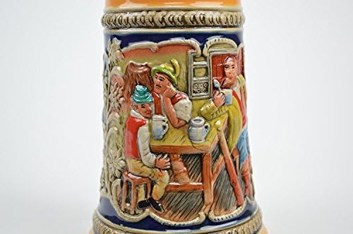 0,75 литра | Подаръци любителите на Бира в Октоберфестхаусе Немска Чаша в Алпийски Кръчмата с Метален капак Немски Подаръци за мъже, Колекционерски Чаши за Любителит