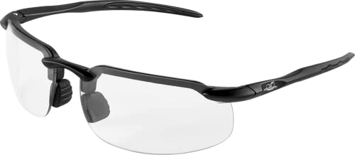 Защитни очила Bullhead Safety риба меч с фарове за мъгла лещи, ANSI Z87 +, Сини Светещи Очила с защита от uv и покритие