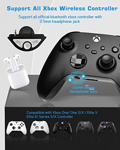 Адаптер Bluetooth-слушалки за контролера на Xbox, Адаптер за слушалки Xbox One, Адаптер за микрофон Xbox контролера на Xbox One / One S / X / Elite 1 / Elite2/ S Series / X (модел 1)