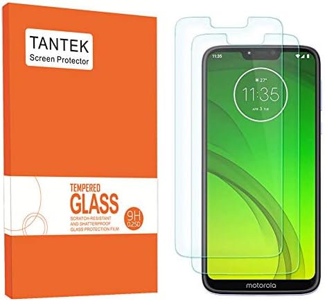 Защитно фолио TANTEK [2 опаковки за Motorola Moto G7 Power, 6,2 инча, изработени от закалено стъкло, Сверхчистая, не се драска, без мехурчета, подходящ за използване в портативни сл?