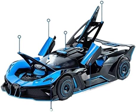 Мащабна модел на превозното средство за Bugatti Bolide Racing Модел на колата от сплав Миниатюрен Суперавтомобил,