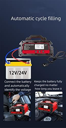Интелигентно Зарядно устройство за оловно-киселинни батерии 12 v/24, Автоматично поддържане, Зарядно устройство за автомобили