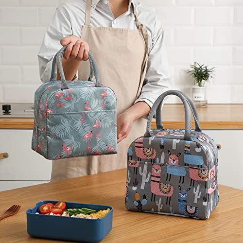 Чанта за обяд JIELUO, Изолирано чанта-хладилник за жени, Широко Отворена Изолирано Чанта-хладилник, Водоустойчив Термозащитный
