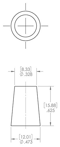 Ограничаването на SH-51042 Камуфлаж Обикновена Пробковую корк. RC1, за да се свържете Min 0,328 Max 0,437 Височина 0,625,