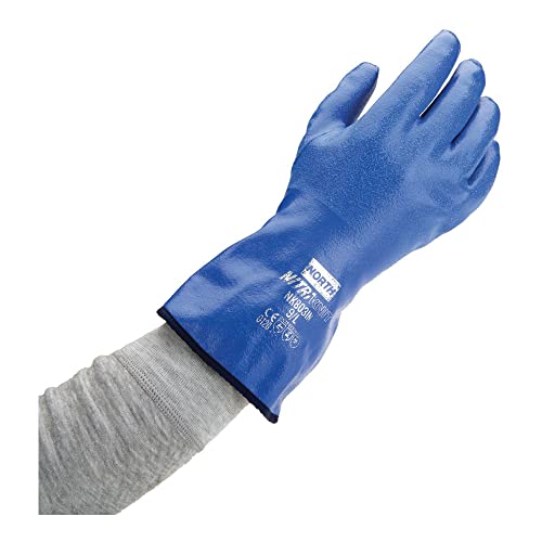 Honeywell Safety Products 740/11 740 Еднократна ръкавица от изкуствена кожа, Без прах, Размер на 11,5 mils (опаковка от 1000