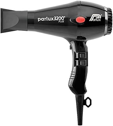 Сешоар Parlux 3200 Plus Черен цвят и устройство за разнищване на кабел M Hair Designs, предотвращающее спутывание коса, Черен (комплект от 2 теми)