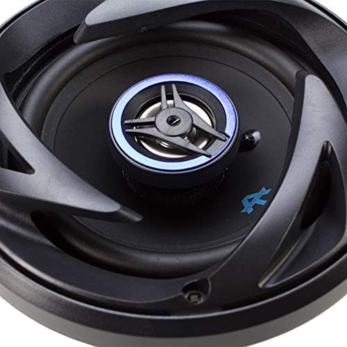5,25-инчови коаксиални високоговорители Autotek ATS525CX (черно и синьо, двойка) - Максимална мощност 250 W, 2-лентови, Звукова