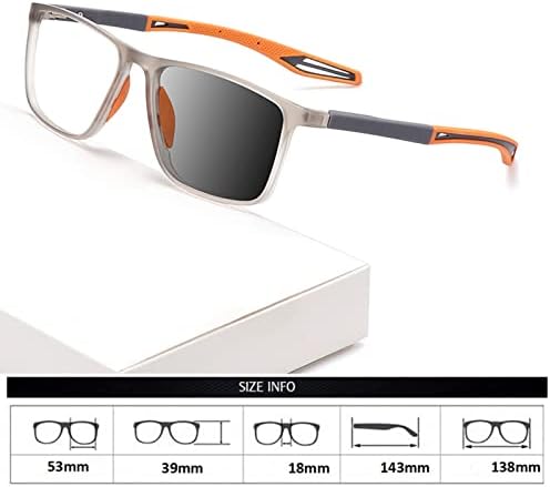 Фотохромичните очила за четене, Слънчеви Очила за четене на извори за мъже и жени, Защитни очила за шофиране на открито (Цвят: черен син размер: + 300)