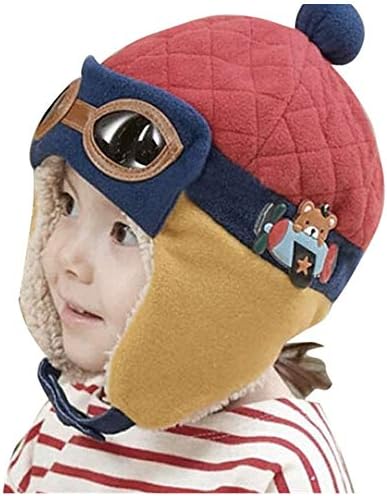Деца, възли на една кука шапки-те за малки момичета и Момчета, Пилотни Шапки-Бини, Зимни Топли Възли Шапки, Шапка