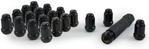Gorilla Automotive 21133BC Черна мида малък диаметър с 5 топчета (размер на резба 12 мм x 1,50) - Пакет от 20 броя
