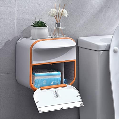 YLYAJY Двойно Стенни кутия за тоалетни кърпички, чекмеджето за тоалетна хартия без пробиване (Цвят: D, размер: