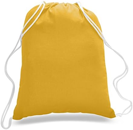 (6 опаковки) Комплект от 6 Здрави памучни торбички с завязками