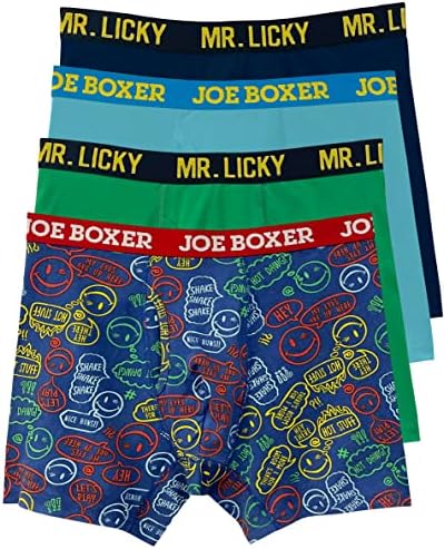 Мъжки Слипове-боксерки Joe Boxer, 4 опаковки – Дишащи Памучни Ластични Гащи-боксерки за мъже, 4 опаковки - Мъжко
