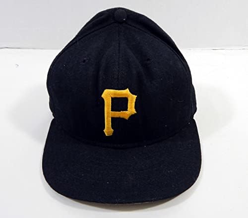 1995-97 Питсбърг Пайрэтс Марк Джонсън #36 Използвана в играта, Черна шапка, 6.875 DP22634 - Използваните в играта шапки MLB