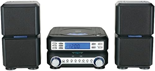 NAXA Electronics Digital CD-микросистема NAXA NS-438 със стерео система AM/FM, Черен