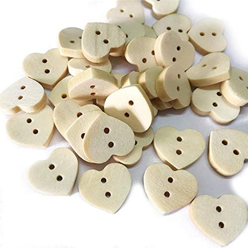 PULABO2 Дупки Дървени Копчета във формата На Сърце Дървени Копчета Декорации Diy Шевни Занаятчийски Копчета