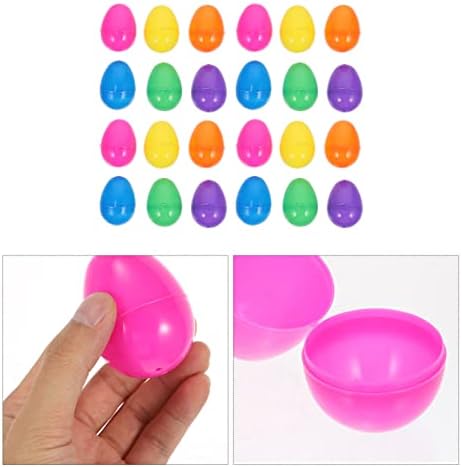 CLISPEED Детски Играчки 24 бр. Наполняемые Великденски Яйца Цветни Ярки Пластмасови Великденски Яйца и Пластмасови Празни