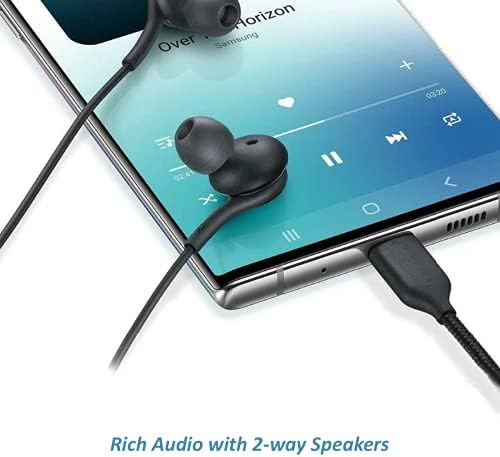 2 Опаковката слушалки, USB Type c за Samsung Galaxy Note 5 10 5g Слушалки с микрофон s20 s21 s22 s23 Plus Ултра Черни