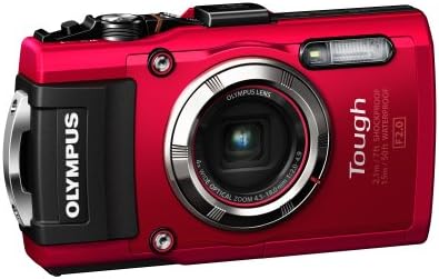 Водоустойчив цифров фотоапарат Olympus TG-3 на 16 Mp (червен)