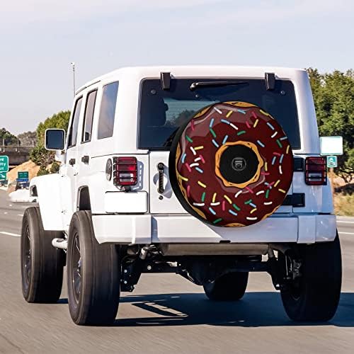 Калъф за резервна гума Foruidea Donut с Дупка за Резервна Камера, Калъф За Джанти гуми, Подходящи За ремаркета,