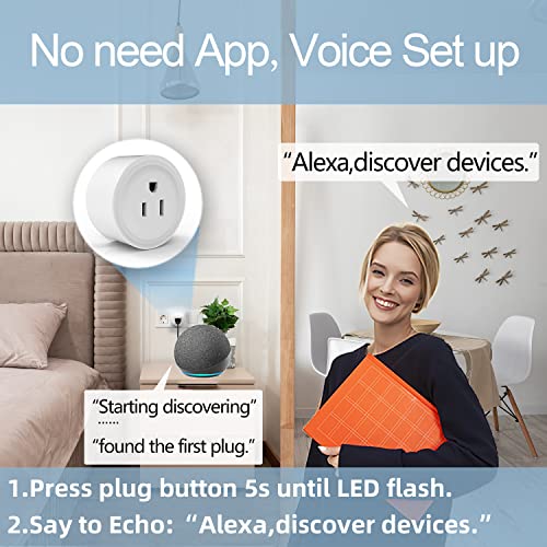 Алекса Smart Plug, Умен Изход, Bluetooth Мрежа, Лесна Настройка, Дистанционно управление приложение на Алекса (4 опаковки)