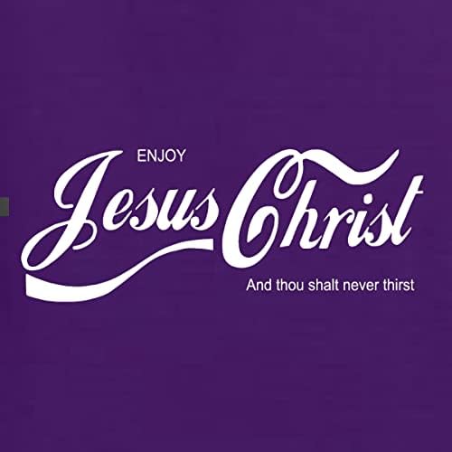 Радвайте се на Исус Христос, и Ти Никога Няма да бъдеш пожелавам на Кока-кола Вдъхновяваща Пародия /Християнска Мъжка тениска с графичен дизайн