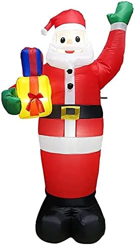 PIFUDE Дядо Коледа 1.8 m Коледна Украса Подпори Надуваем Дядо Коледа Цветни led Светлини Выдувной Снежен човек Закрит и Открит Вътрешен Двор и Градина (Цвят: 1,8 м Дядо Коле