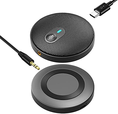SBSNH USB Ненасочено Кондензаторен микрофон За видео-конферентна връзка, онлайн обучение, Звукосниматель с кабел AUX вход 3.5