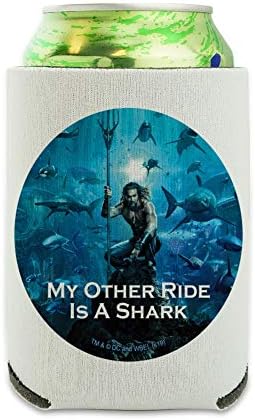 Филмът Аквамен Моята друга пътуване - охладител за банките с акули - Обнимающий ръкав за напитки Сгъваем Изолатор