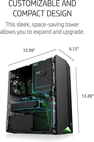 2022 Настолен компютър HP TG01 Палата Gaming Intel 8-Core i7-10700F 32 GB оперативна памет, 1 TB PCIe SSD 1tb Хард диск