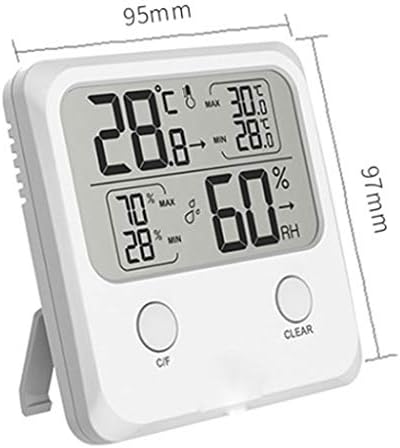 Цифров Термометър-Влагомер WALNUTA, на Голям Екран с Измерителем температура и Влажност на въздуха, машина за висока точност Термометър за Домашния офис, Оранжерии,