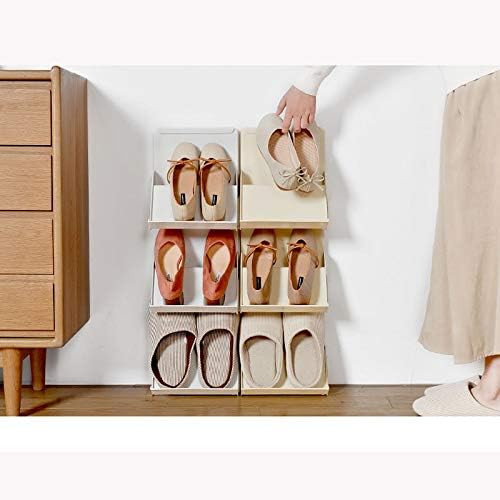 Комбинируемые Многоетажни Стелажи за обувки, Накладывающиеся Един Друг В Триизмерен Врата на Гардероб за дневна, Пластмасови Закачалки За съхранение на обувки (Цв