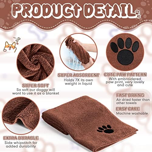 Хавлиена кърпа, за да се грижа за домашни любимци Chumia, 4 опаковки, Абсорбиращи Кърпи за кучета, за сушене на Кучета,