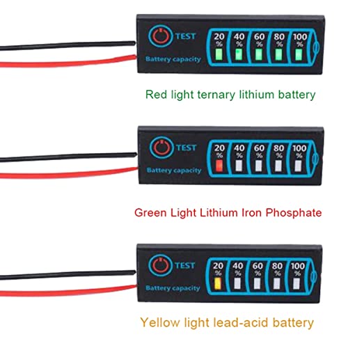 PRIZOM 2 Броя Индикатор за нивото на зареждане на батерията 3 ГОДИНИ Тройната Литиева Батерия Литиево-Желязо-Фосфатный