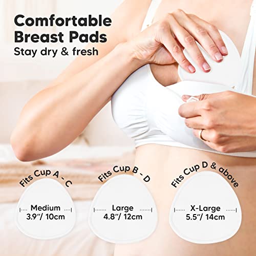 KeaBabies 14 Опаковките на органични тампони за хранене и скоба за корема на бременни - Миещи се уплътнения за гърдите