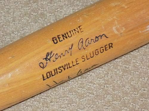 Ханк Аарон H &B, Подписано Детска прилеп Atlanta Braves HOF JSA - Бейзболни Бэтмены MLB с автограф