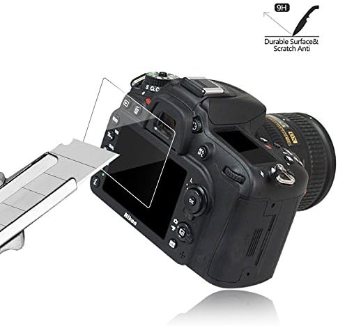 AKWOX (3 опаковки) Защитен слой от закалено стъкло за Nikon D3500 D3400 D3300 D3200 D3100, [0,3 мм 2.5 D с Висока разделителна