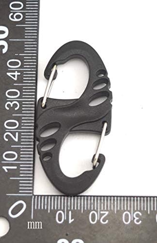 Fenggtonqii Цвят Черен Паракордовый Гривна S-Образна Скоба Ключодържател Брой в Къмпинг По желание