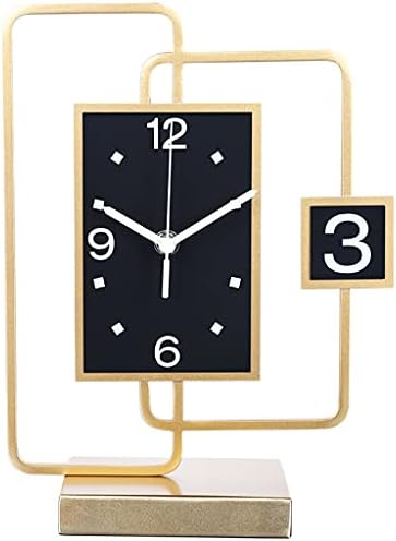 MJWDP Настолни Часовници Хол 3D Стенни Часовници Метални Златен Часовник, Настолни Часовници, Настолни Часовници Декорация