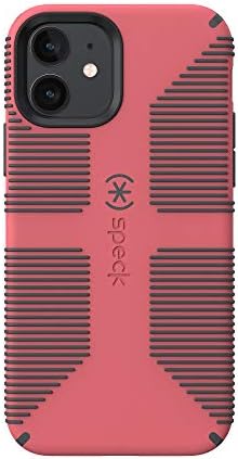 Speck Products Калъф CandyShell Pro Grip за iPhone 12, калъф за iPhone 12 Pro, Малина целувка, Червено / Шиферно-сив