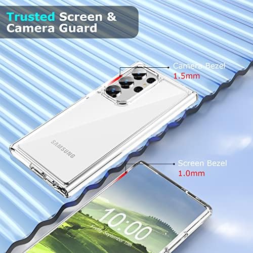 Предназначен за Samsung Galaxy S23 Ultra Case, Мека Броня от TPU с твърд заден панел от КОМПЮТЪР, устойчив на удари